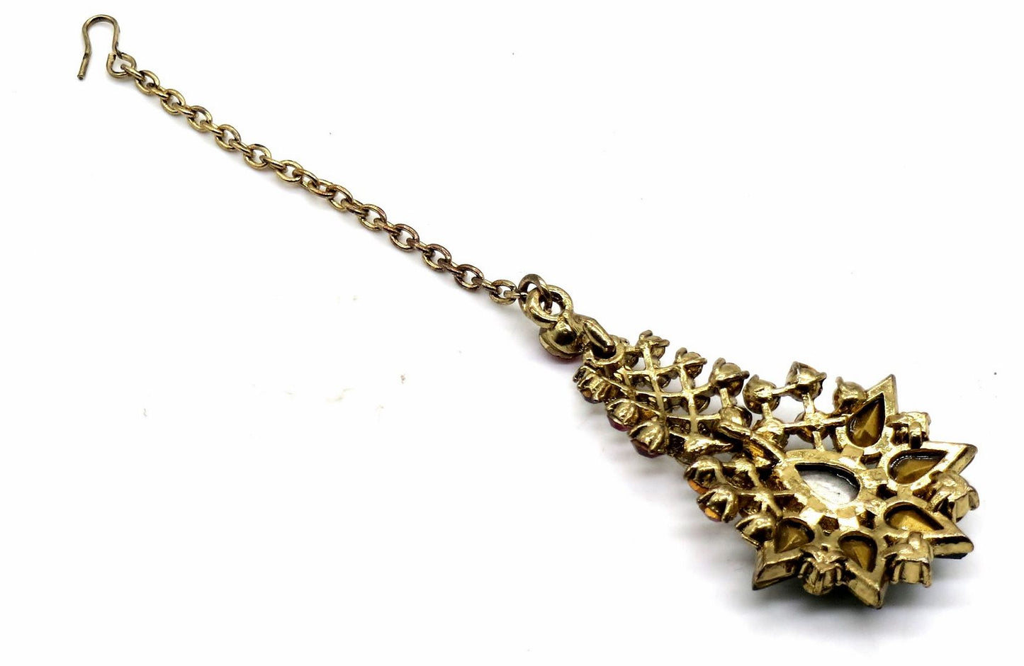 Jewelshingar Jewellery Gold Plated Zircon Maangtikka For Women ( 92354MTZ )