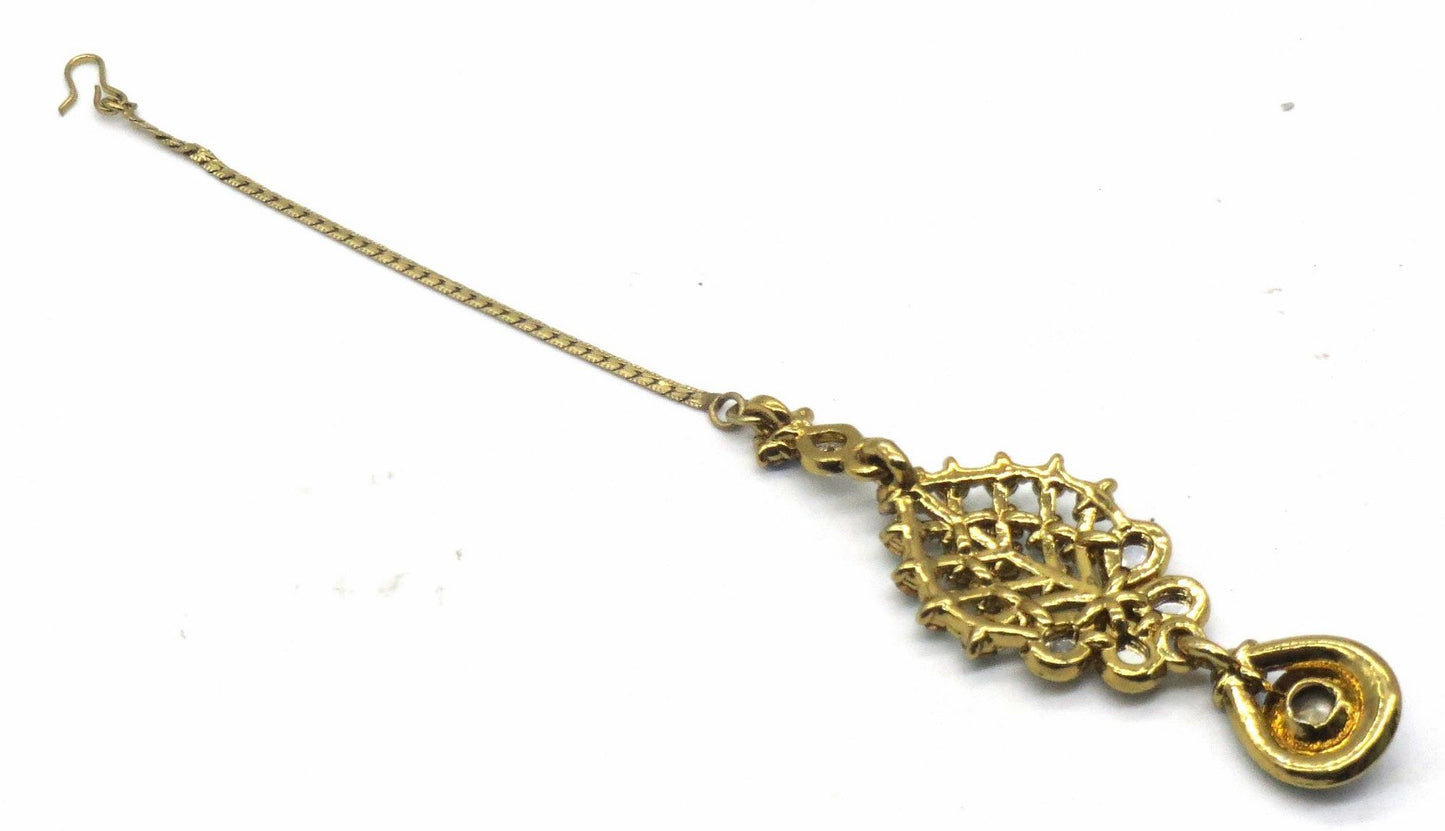 Jewelshingar Jewellery Gold Plated Zircon Maangtikka For Women ( 92359MTZ )