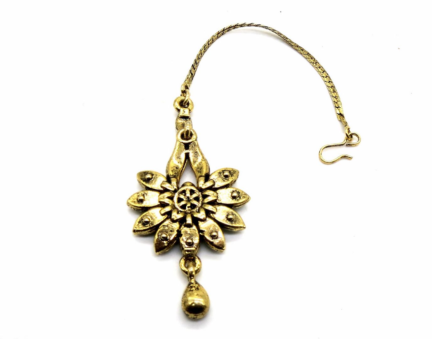 Jewelshingar Jewellery Gold Plated Zircon Maangtikka For Women ( 92364MTZ )