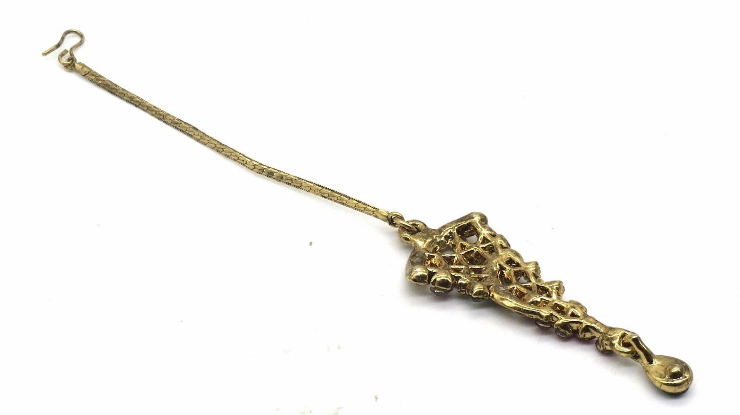 Jewelshingar Jewellery Gold Plated Zircon Maangtikka For Women ( 92381MTZ )