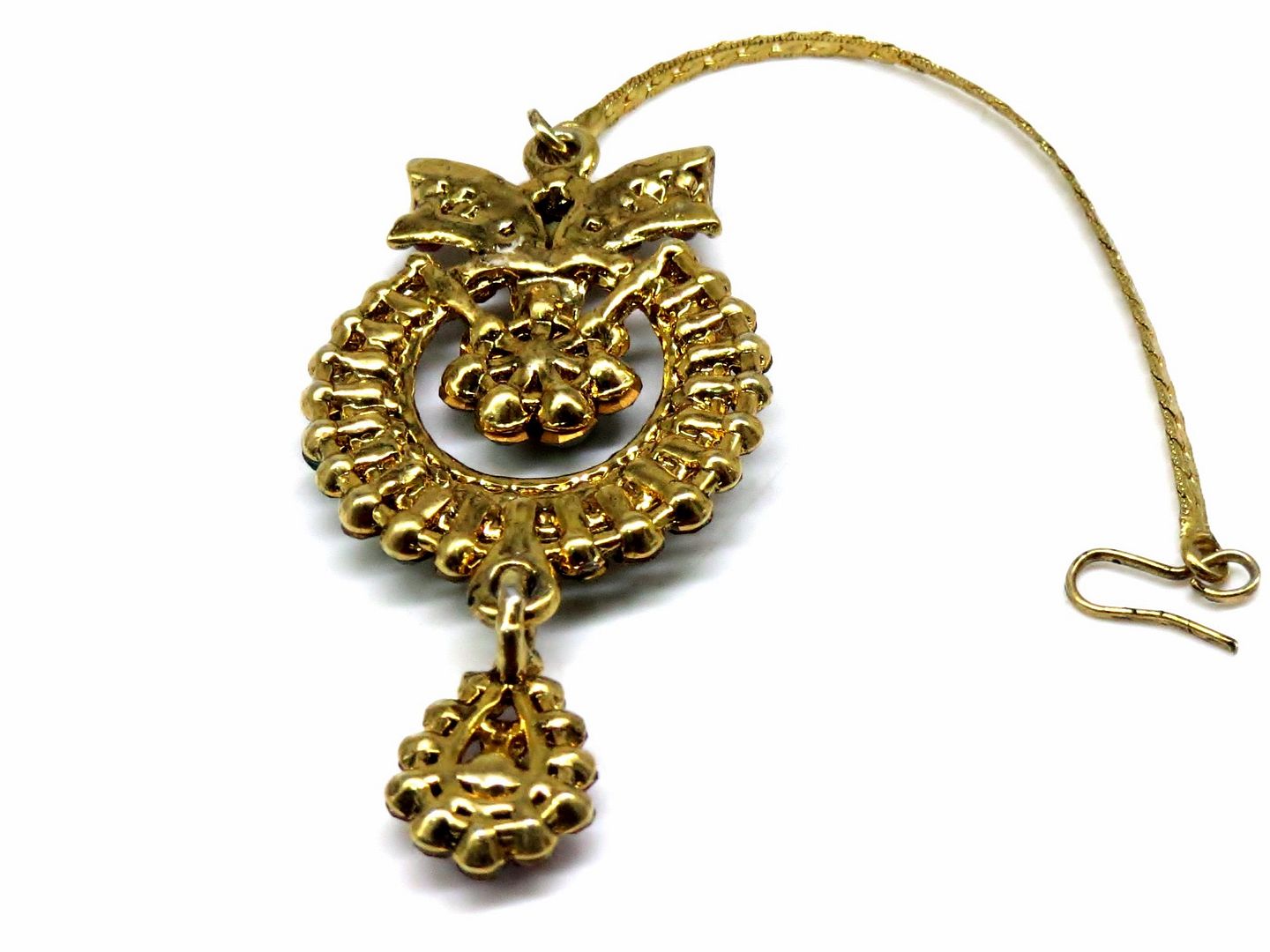 Jewelshingar Jewellery Gold Plated Zircon Maangtikka For Women ( 92391MTZ )
