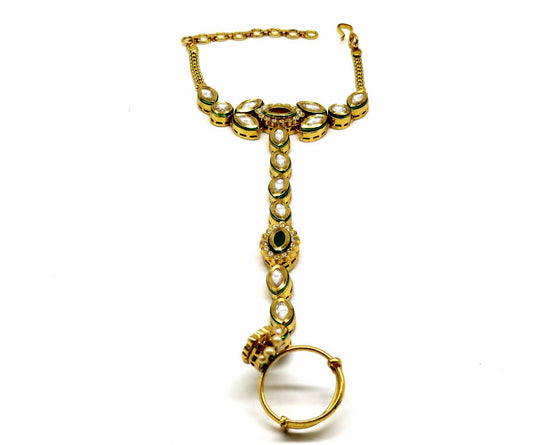 Jewelshingar Jewellery Gold Plated Hathphool For Women ( 92504CBH )
