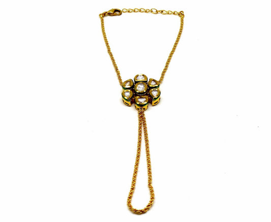 Jewelshingar Jewellery Gold Plated Hathphool For Women ( 92509CBH )
