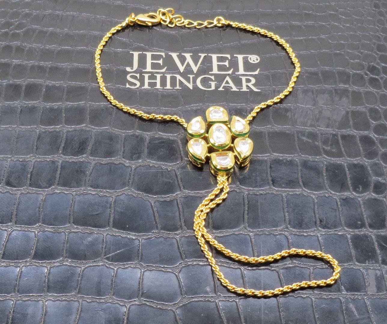 Jewelshingar Jewellery Gold Plated Hathphool For Women ( 92509CBH )
