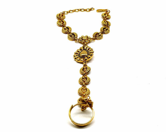 Jewelshingar Jewellery Gold Plated Hathphool For Women ( 92514CBH )