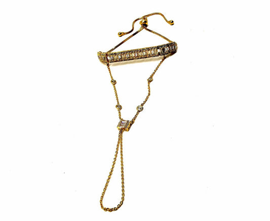 Jewelshingar Jewellery Gold Plated Hathphool For Women ( 92534CBH )