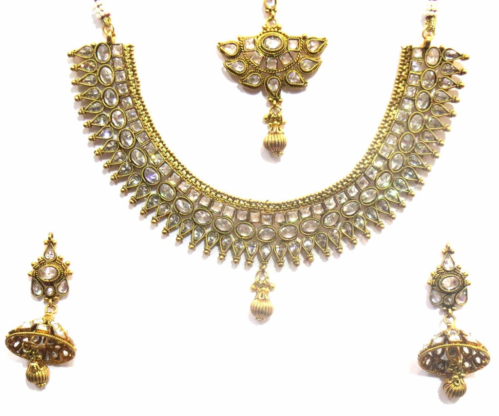 Jewelshingar Antique Necklace Set For women Jewellery ( 9254-as ) - JEWELSHINGAR