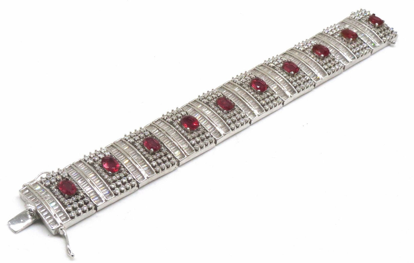 Jewelshingar Jewellery Silver Plated Diamond Bracelet For Women ( 92615CBD )