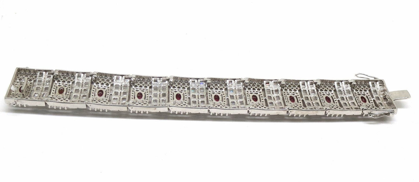 Jewelshingar Jewellery Silver Plated Diamond Bracelet For Women ( 92615CBD )