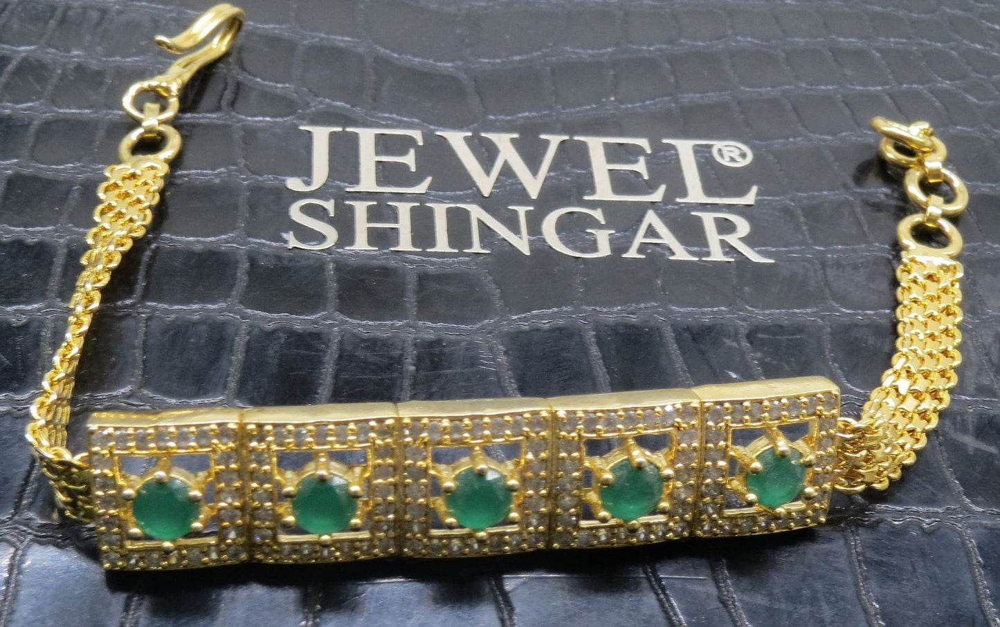 Jewelshingar Jewellery Gold Plated Diamond Bracelet For Women ( 92645CBD )