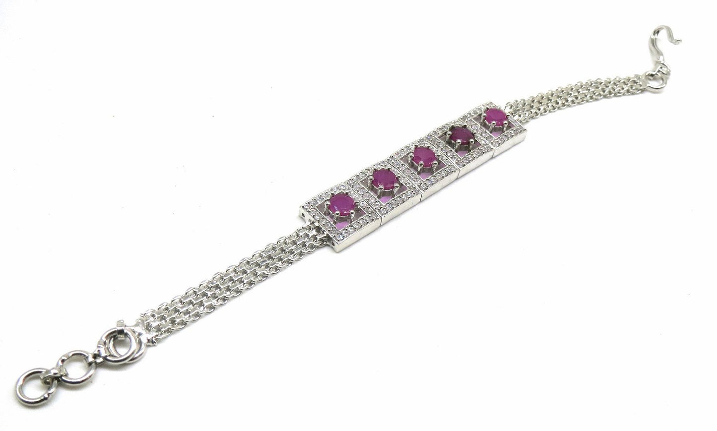 Jewelshingar Jewellery Silver Plated Diamond Bracelet For Women ( 92650CBD )
