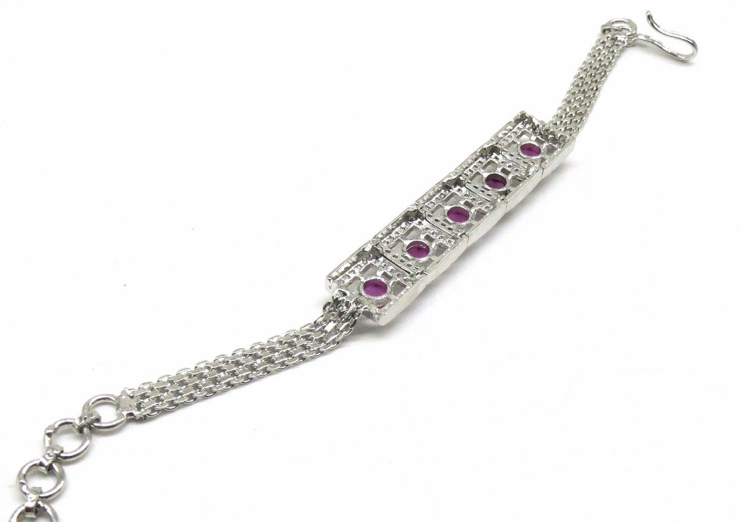 Jewelshingar Jewellery Silver Plated Diamond Bracelet For Women ( 92650CBD )