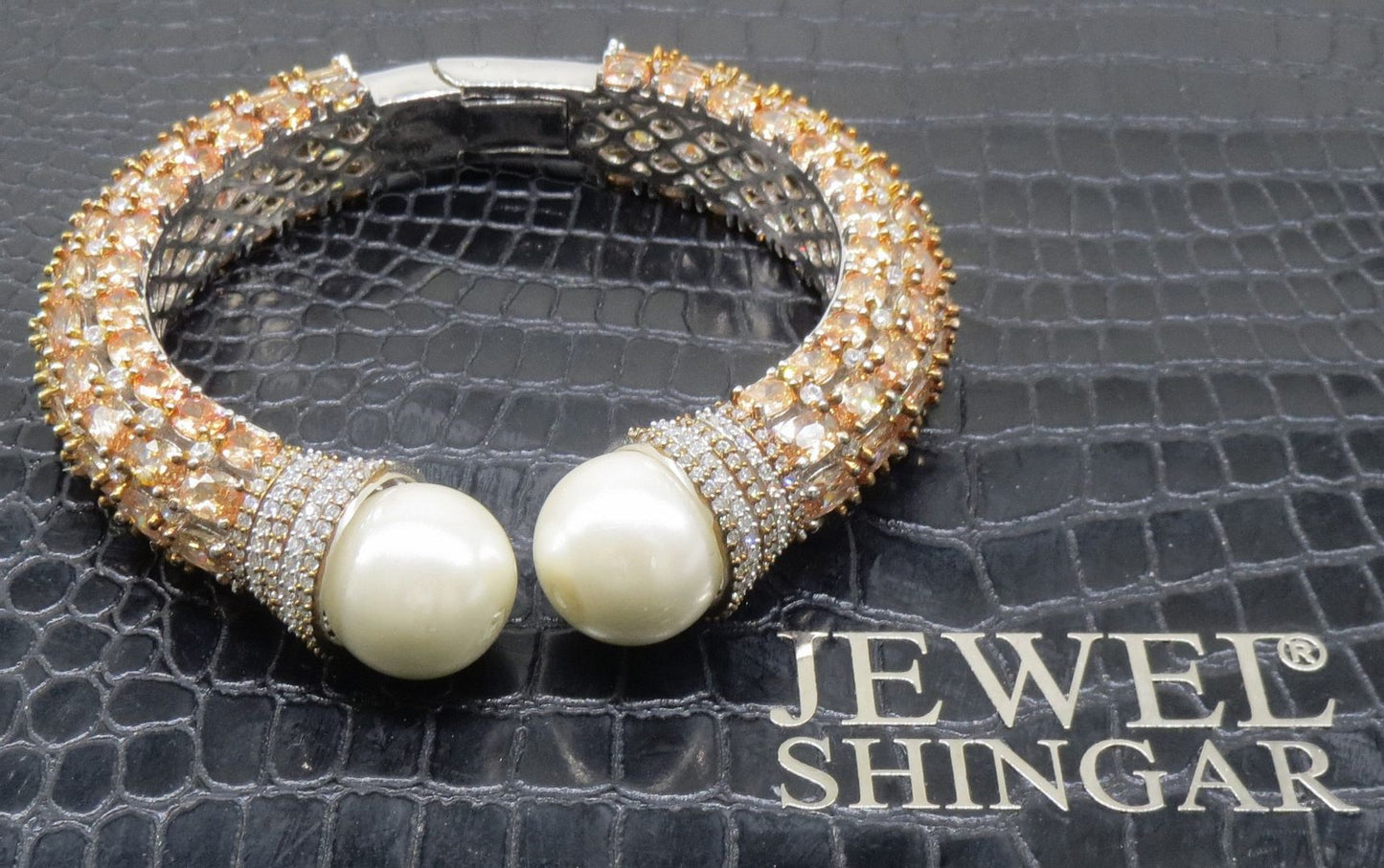Jewelshingar Jewellery Silver Plated Diamond Bracelet For Women ( 92670BCD )