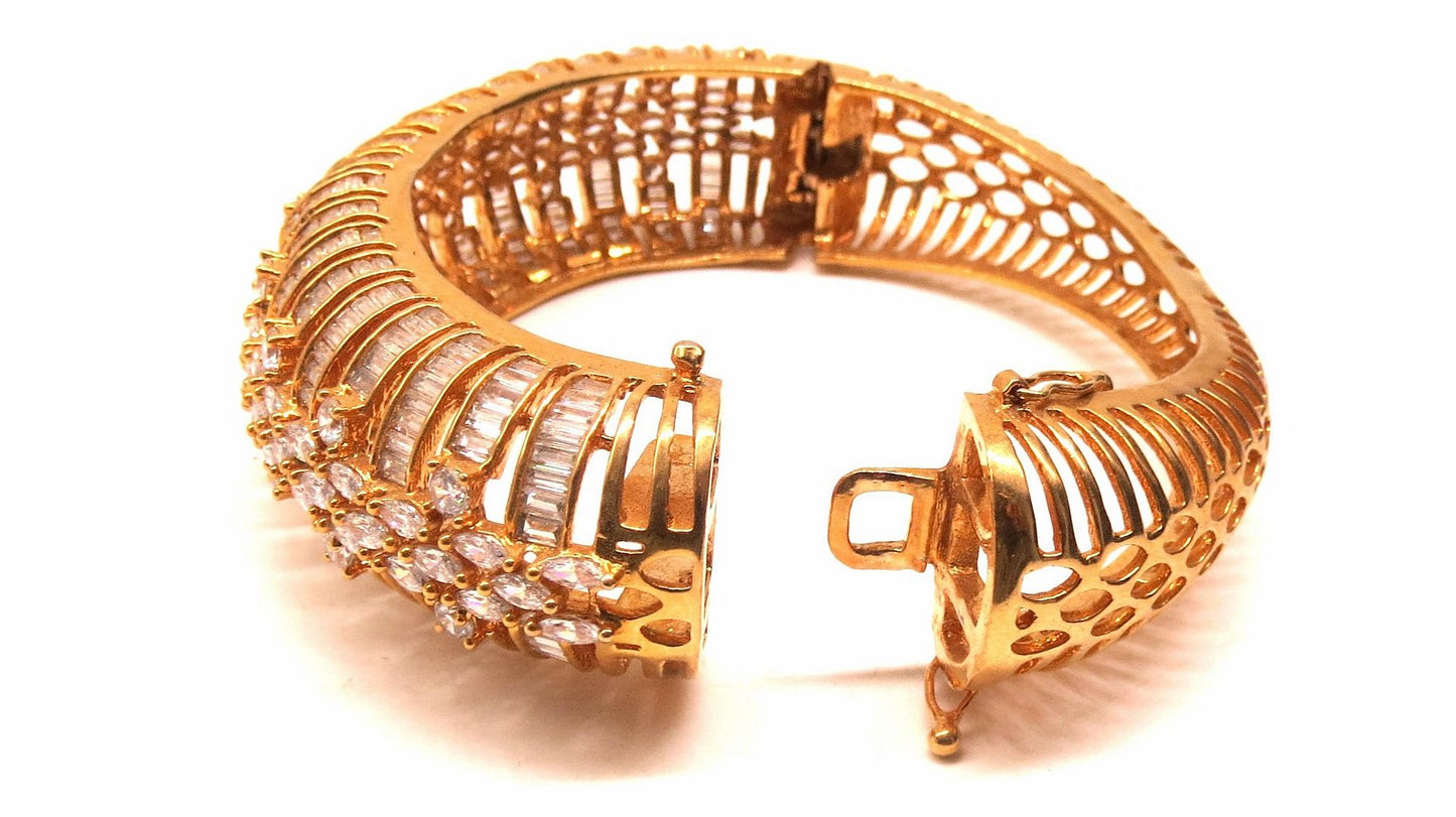 Jewelshingar Jewellery Gold Plated Diamond Bracelet For Women ( 92709BCD )