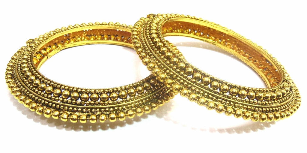 Jewelshingar Antique Gold plated Bangles Set For Women Jewellery ( 9272-m-so-2.4 ) - JEWELSHINGAR
