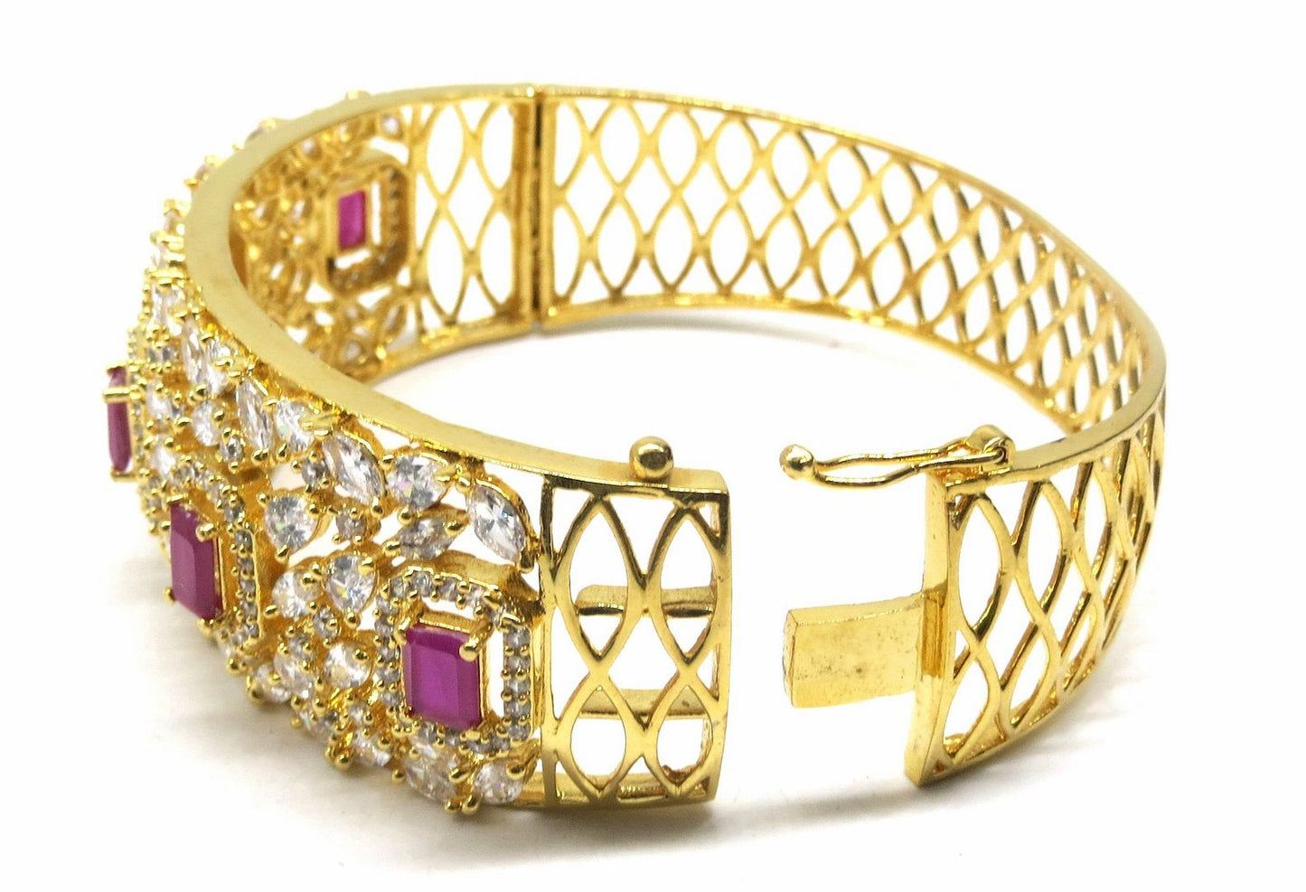 Jewelshingar Jewellery Gold Plated Diamond Bracelet For Women ( 92724BCD )
