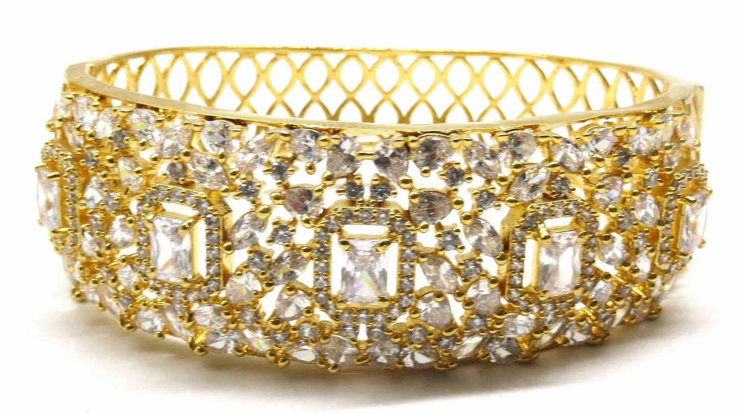 Jewelshingar Jewellery Gold Plated Diamond Bracelet For Women ( 92729BCD )