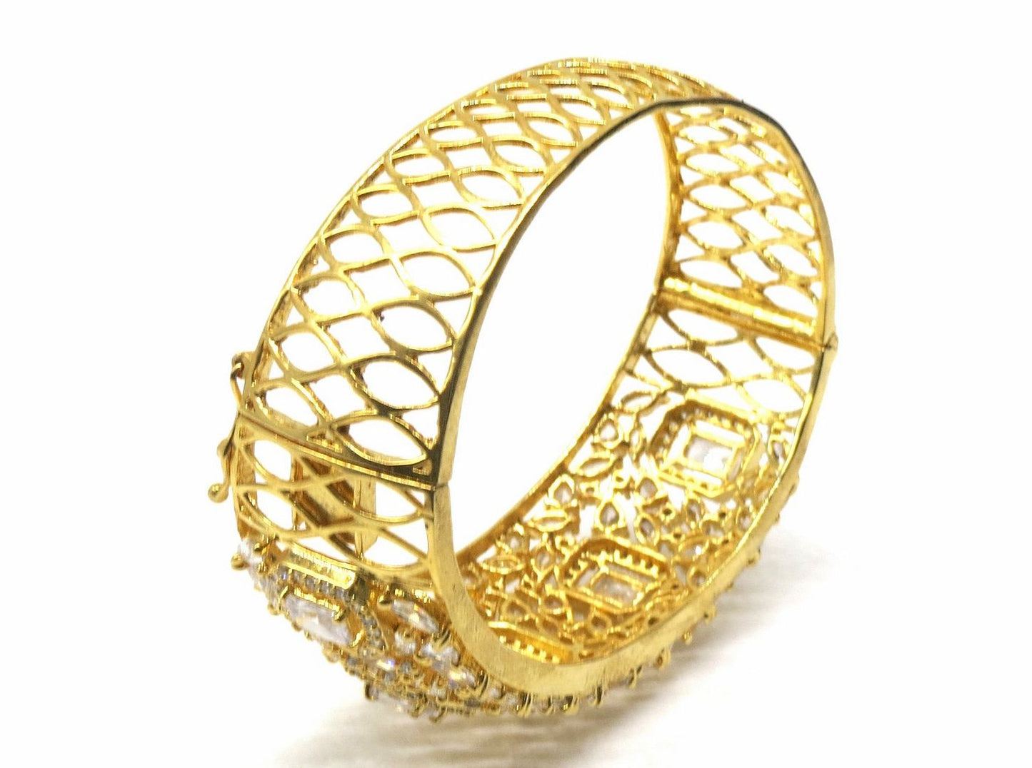 Jewelshingar Jewellery Gold Plated Diamond Bracelet For Women ( 92729BCD )