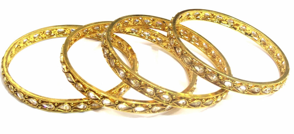 Jewelshingar Antique Gold plated Bangles Set For Women Jewellery ( 9276-m-c-2.4 ) - JEWELSHINGAR