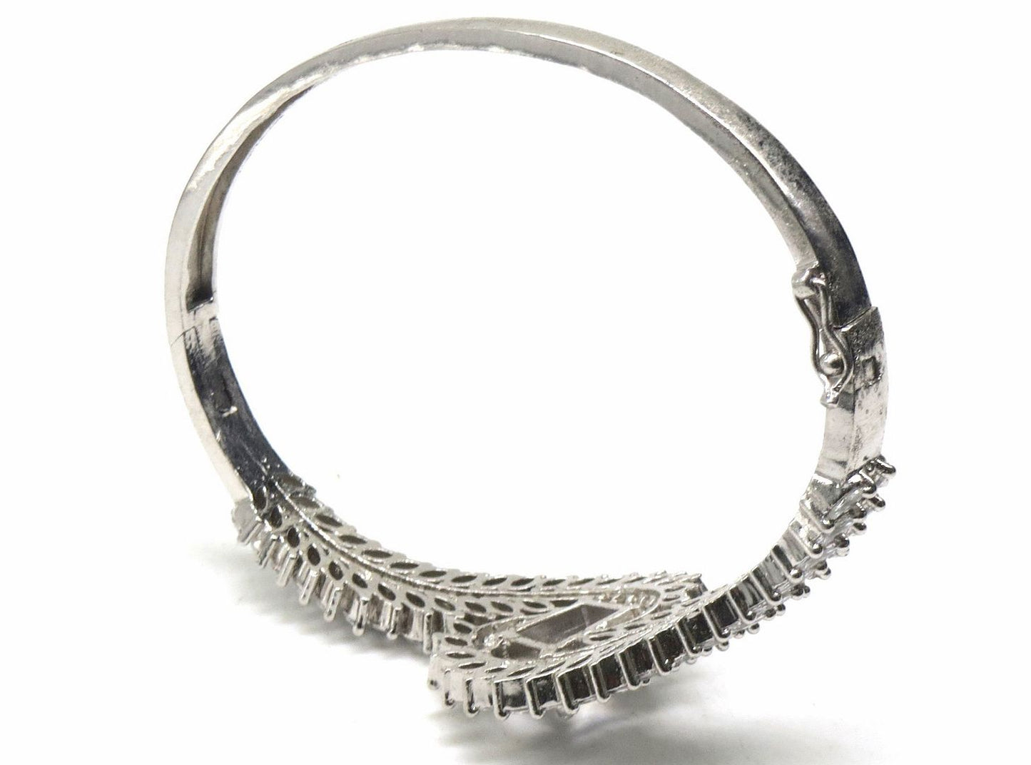 Jewelshingar Jewellery Silver Plated Diamond Bracelet For Women ( 92781BCD )