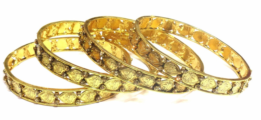 Jewelshingar Antique Gold plated Bangles Set For Women Jewellery ( 9282-m-c-2.4 ) - JEWELSHINGAR