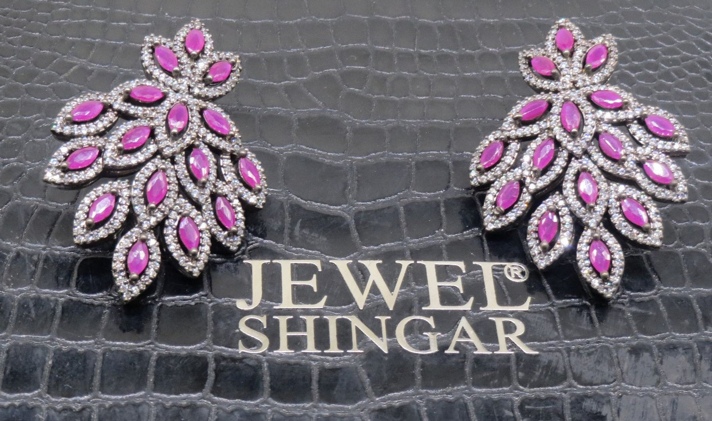 Jewelshingar Jewellery Victorian Plated Diamond Earrings For Women ( 92926EAD )