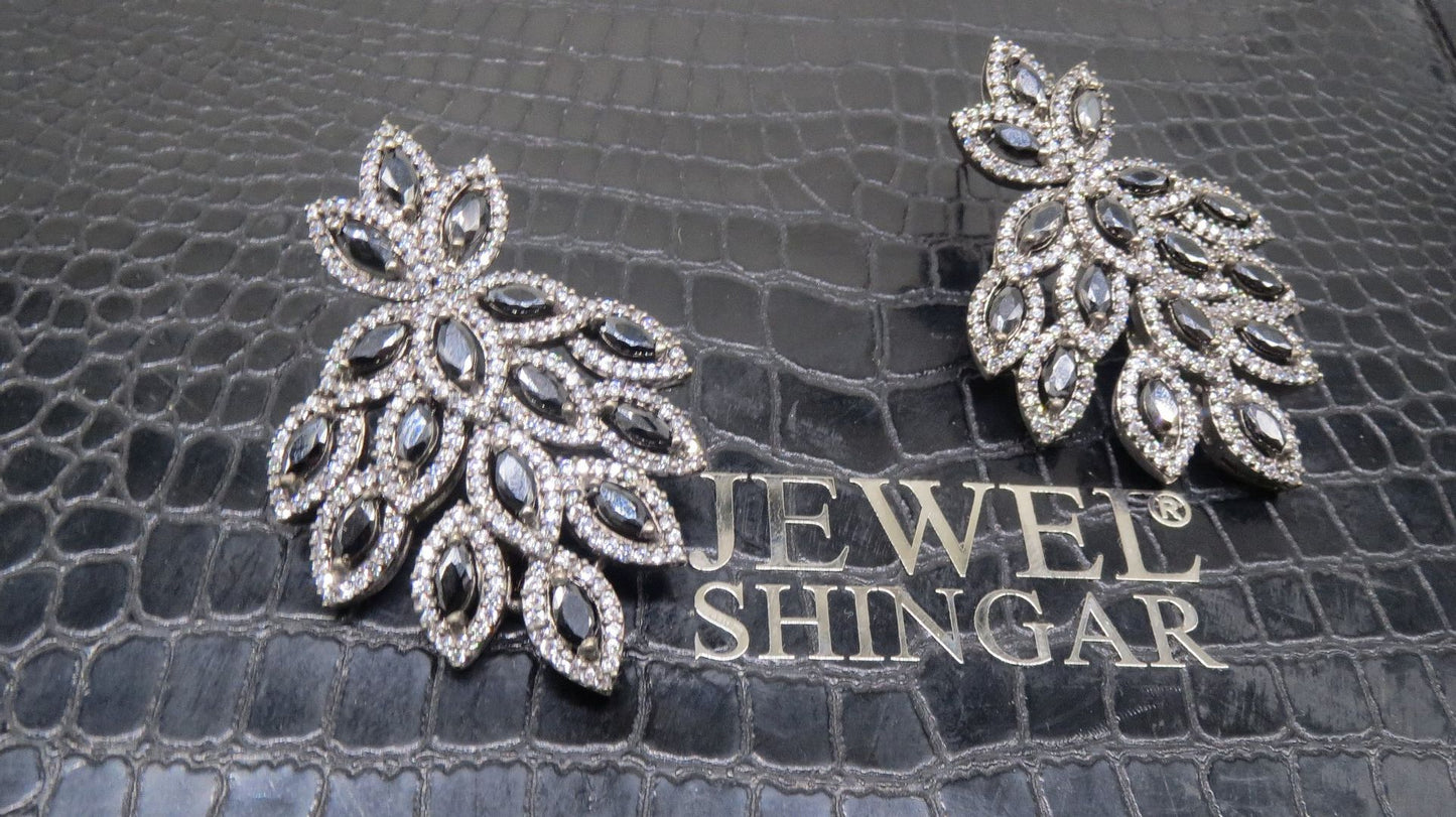 Jewelshingar Jewellery Victorian Plated Diamond Earrings For Women ( 92956EAD )