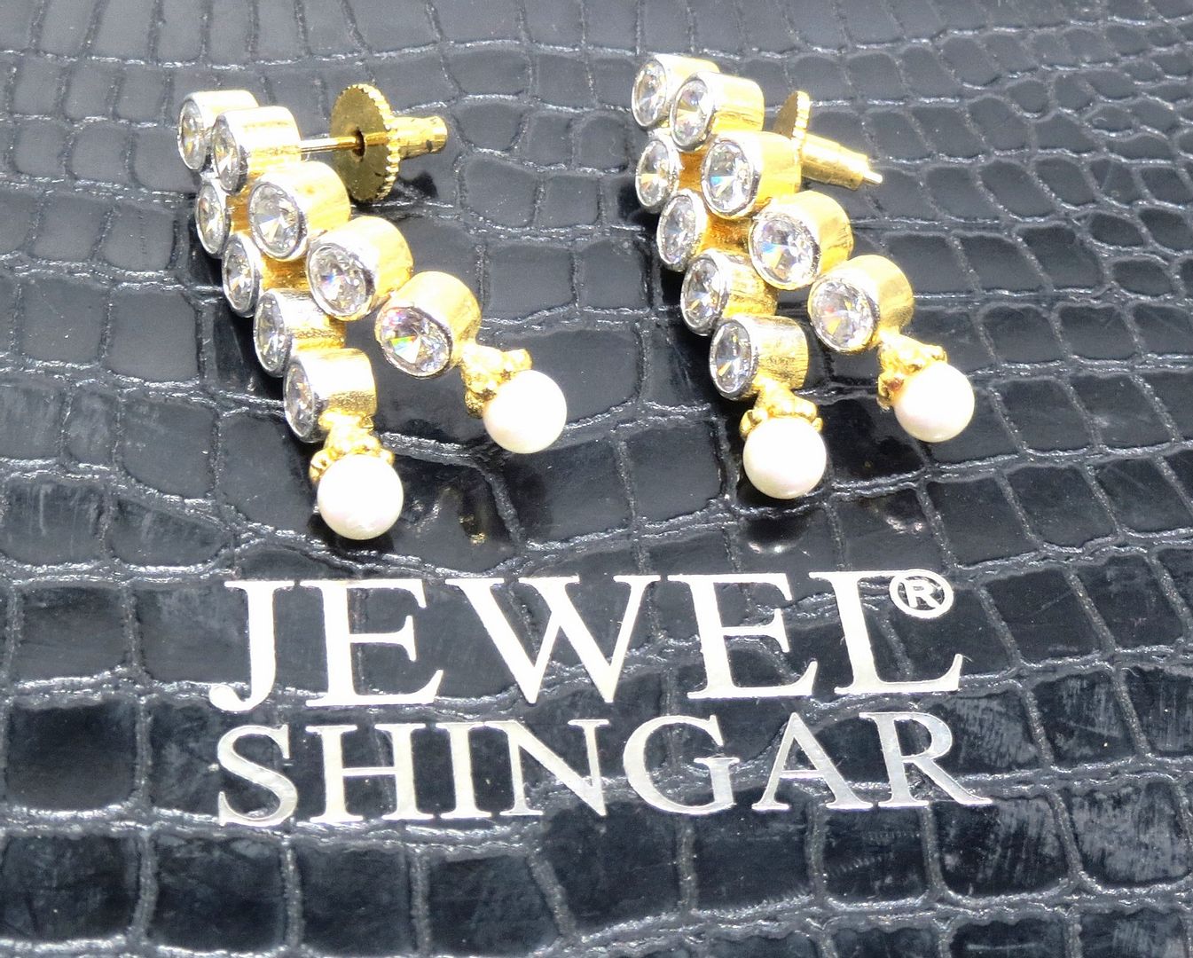 Jewelshingar Jewellery Gold Plated Diamond Earrings For Women ( 92989EAD )