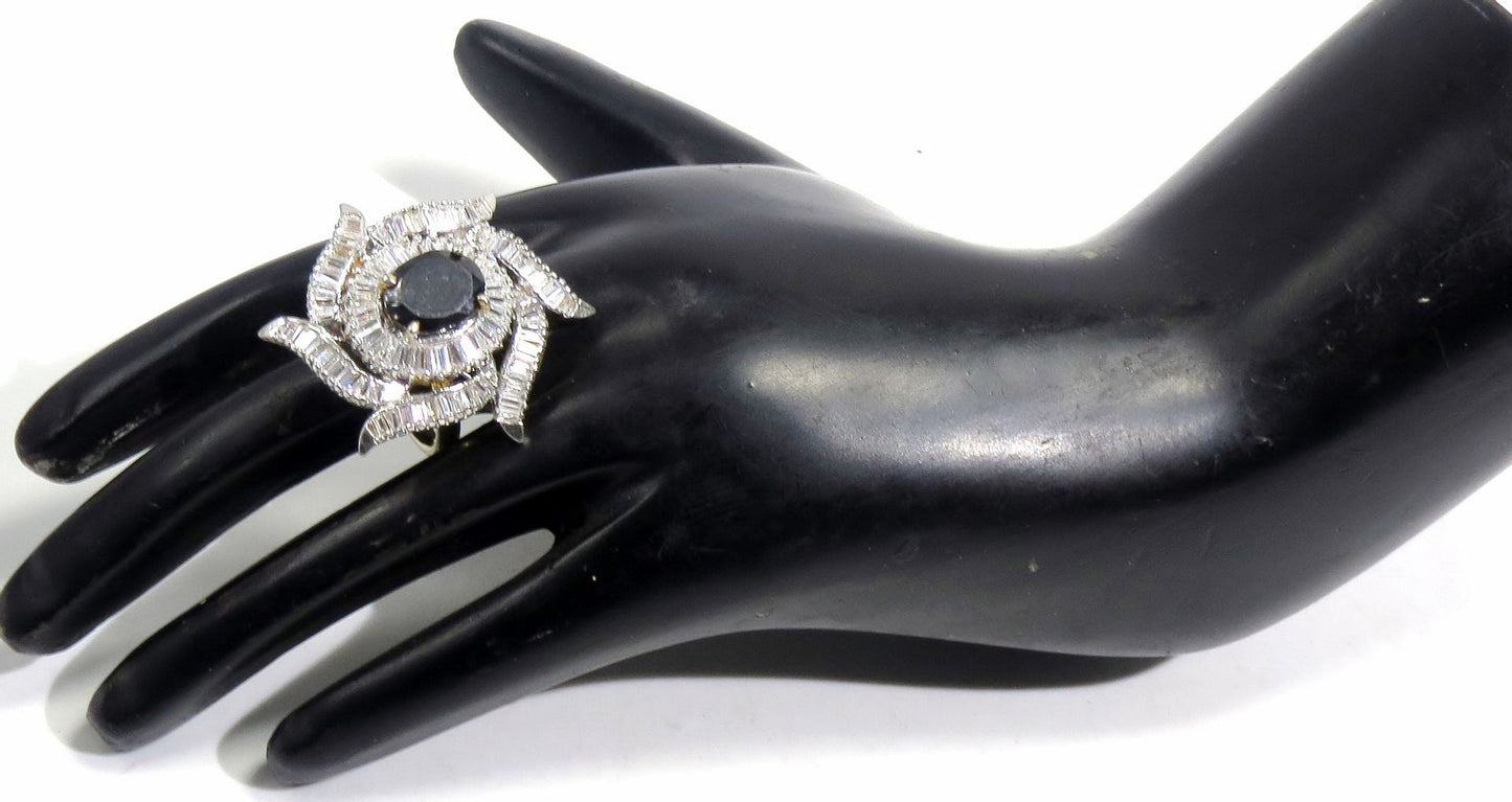 Jewelshingar Jewellery American Diamond Black Colour Size Freesize Gold Plated  Ring For Girls ( 93519FSR )