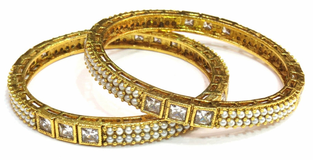 Jewelshingar Antique Gold Plated Bangles Set For Women Jewellery ( 9492-m-2.4 ) - JEWELSHINGAR