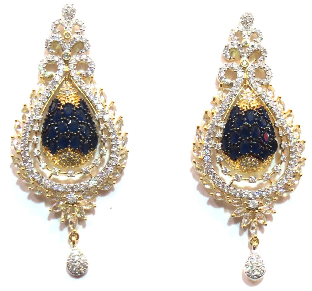 Shingar jewelry Ksvk Jewels Cubic Zirconia Jewellery ( 9848-ead-blue ) - JEWELSHINGAR
