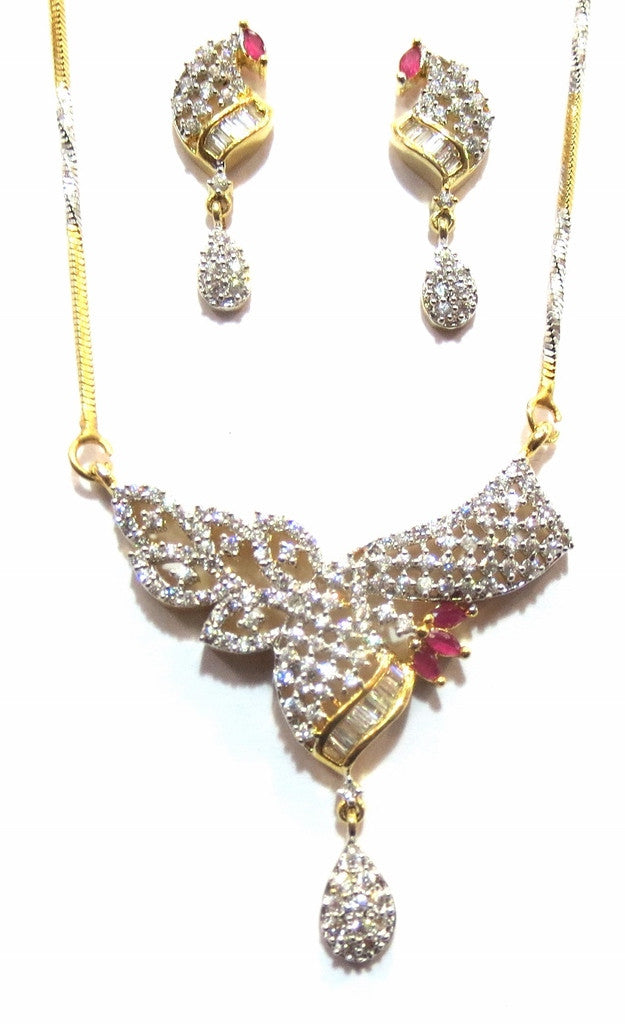 Shingar Jewelry Ksvk Jewels Cubic Zirconia Jewellery ( 9929-psad-ruby ) - JEWELSHINGAR