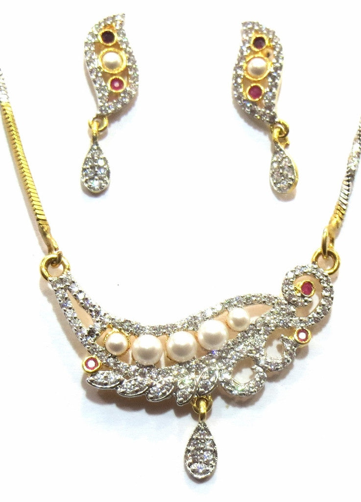 Shingar Jewelry Ksvk Jewels Cubic Zirconia Jewellery ( 9939-psad-ruby ) - JEWELSHINGAR