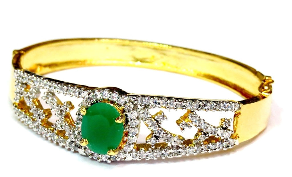 Jewelshingar  Bracelet bangle Cuff For women Jewellery ( 33-bcad-green ) - JEWELSHINGAR