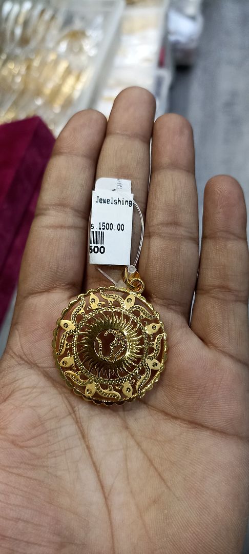 GOLD FORMING 1.75 INCH OM PENDANT BY CHOKERSET P7654420