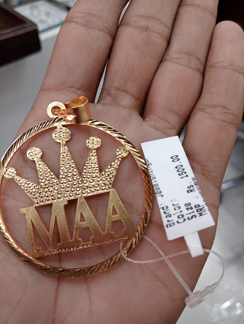 GOLD FORMING 2 INCH MAA PENDANT BY CHOKERSET P7654330