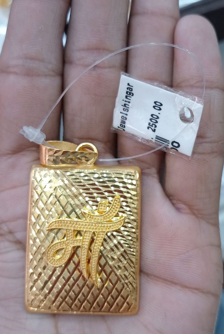 GOLD FORMING 2 INCH MAA PENDANT BY CHOKERSET P7654384
