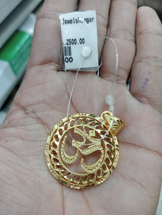 GOLD FORMING 1.75 INCH OM PENDANT BY CHOKERSET P7654431