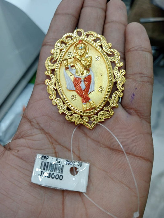 GOLD FORMING 2 INCH KRISHNA PENDANT BY CHOKERSET P7654432