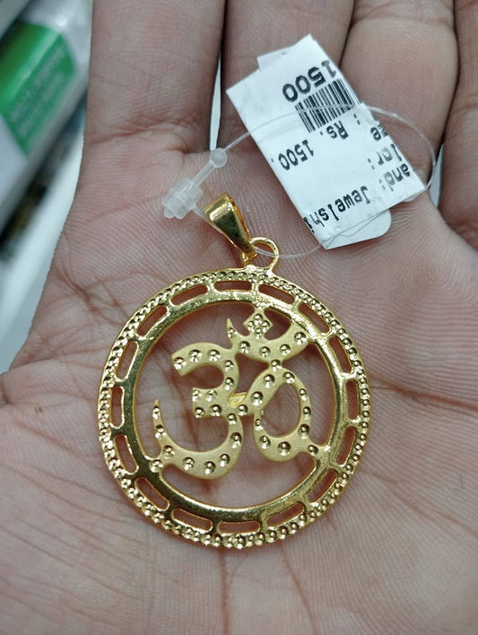 GOLD FORMING 1.5 INCH OM PENDANT BY CHOKERSET P7654428