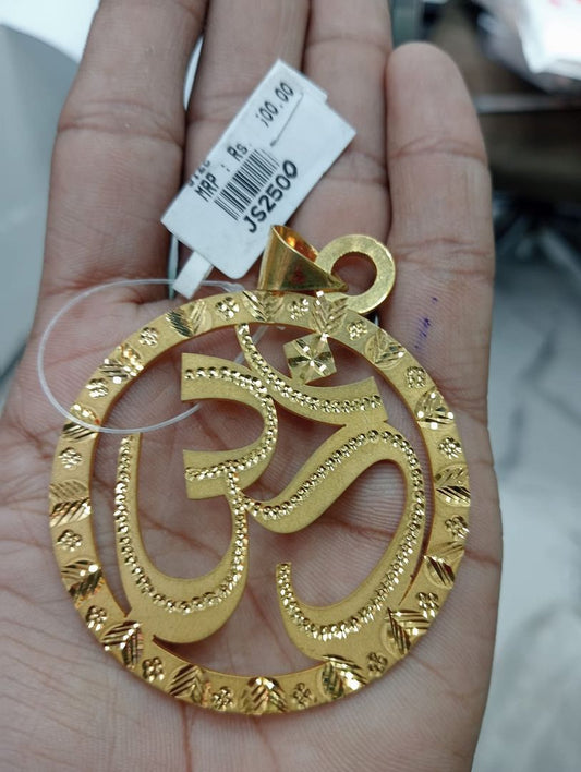 GOLD FORMING 2 INCH OM PENDANT BY CHOKERSET P7654426