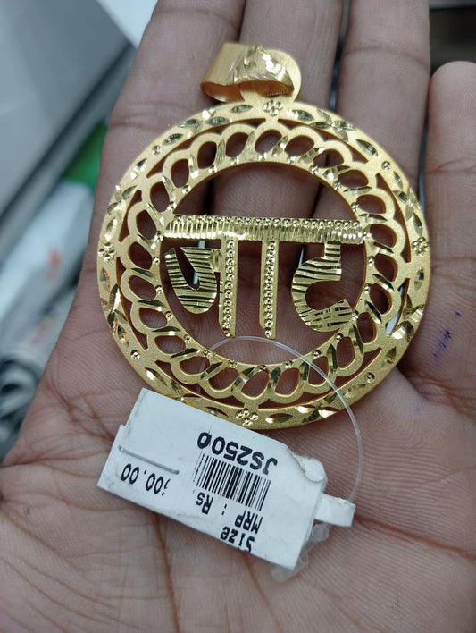 GOLD FORMING 2 INCH JAAT PENDANT BY CHOKERSET P7654423