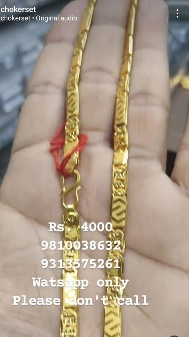 Gold Forming 200 Mg 20 Inch 6 mm 25 Gram Nawabi Biscuit Chain By Chokerset CHWA0024