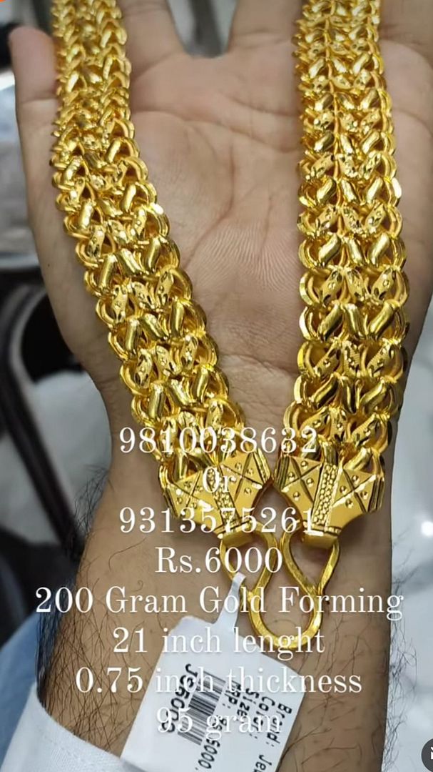 Gold Forming 200 Mg 21 Inch 19 mm 95 Gram Lotus Chain By Chokerset CHWA0031