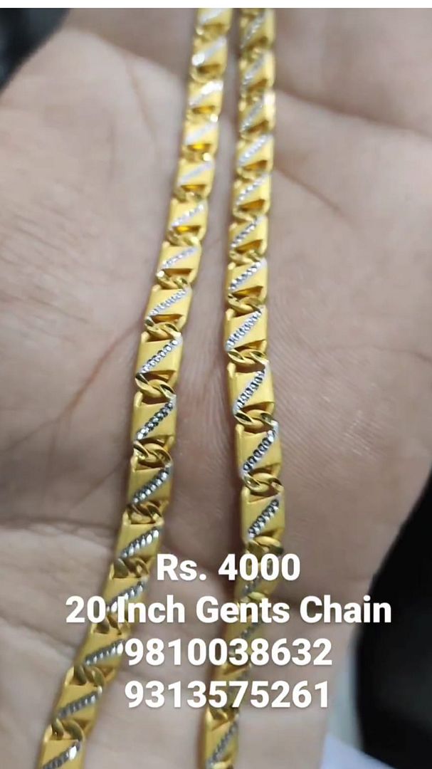 Gold Forming 200 Mg 20 Inch 6 mm 25 Gram Two Tone Chain By Chokerset CHWA0035