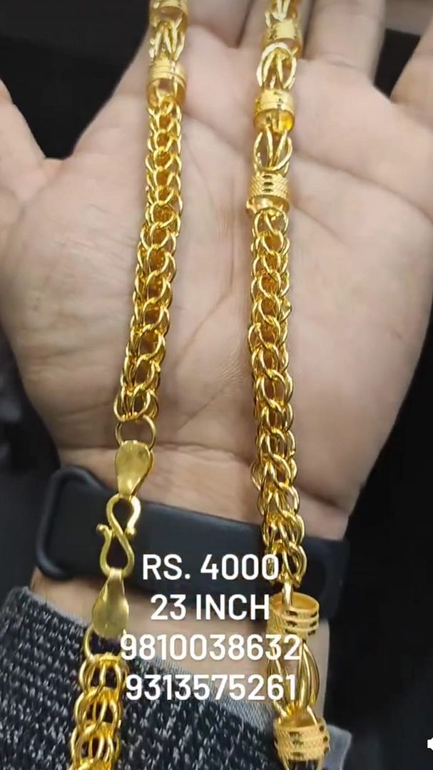Gold Forming 200 Mg 23 Inch 8 mm 45 Gram Cylindrical Chain By Chokerset CHWA0040