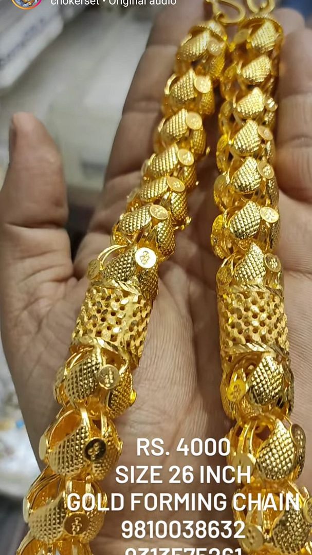 Gold Forming 200 Mg 26 Inch 20 mm 100 Gram Big Chain By Chokerset CHWA0067