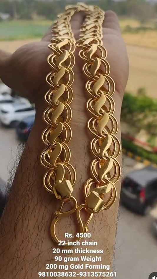 Gold Forming 200 Mg 20 Inch 20 mm 90 Gram Lotus Chain By Chokerset CHWA0108