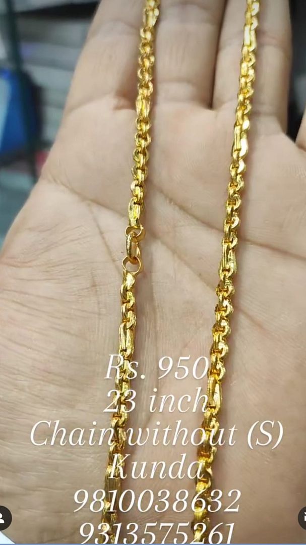 Gold Forming 25 Mg 23 Inch 2 mm 25 Gram Kunda Chain By Chokerset CHWA0109