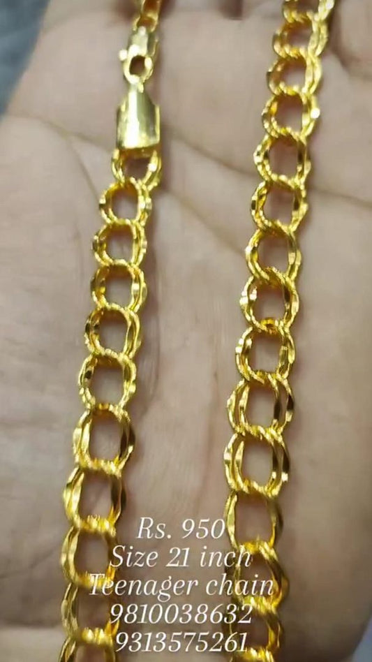 Gold Forming 25 Mg 21 Inch 10 mm 25 Gram Challa Chain By Chokerset CHWA0110